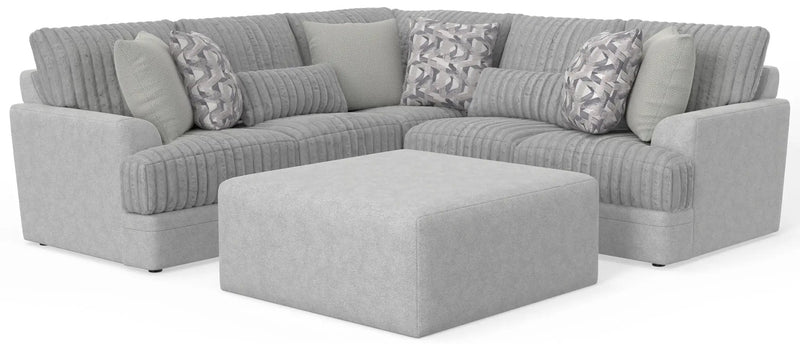 Titan - Sectional With Comfort Coil Seating, Cocktail Ottoman And Accent Pillows Included by Unique Piece Furniture
