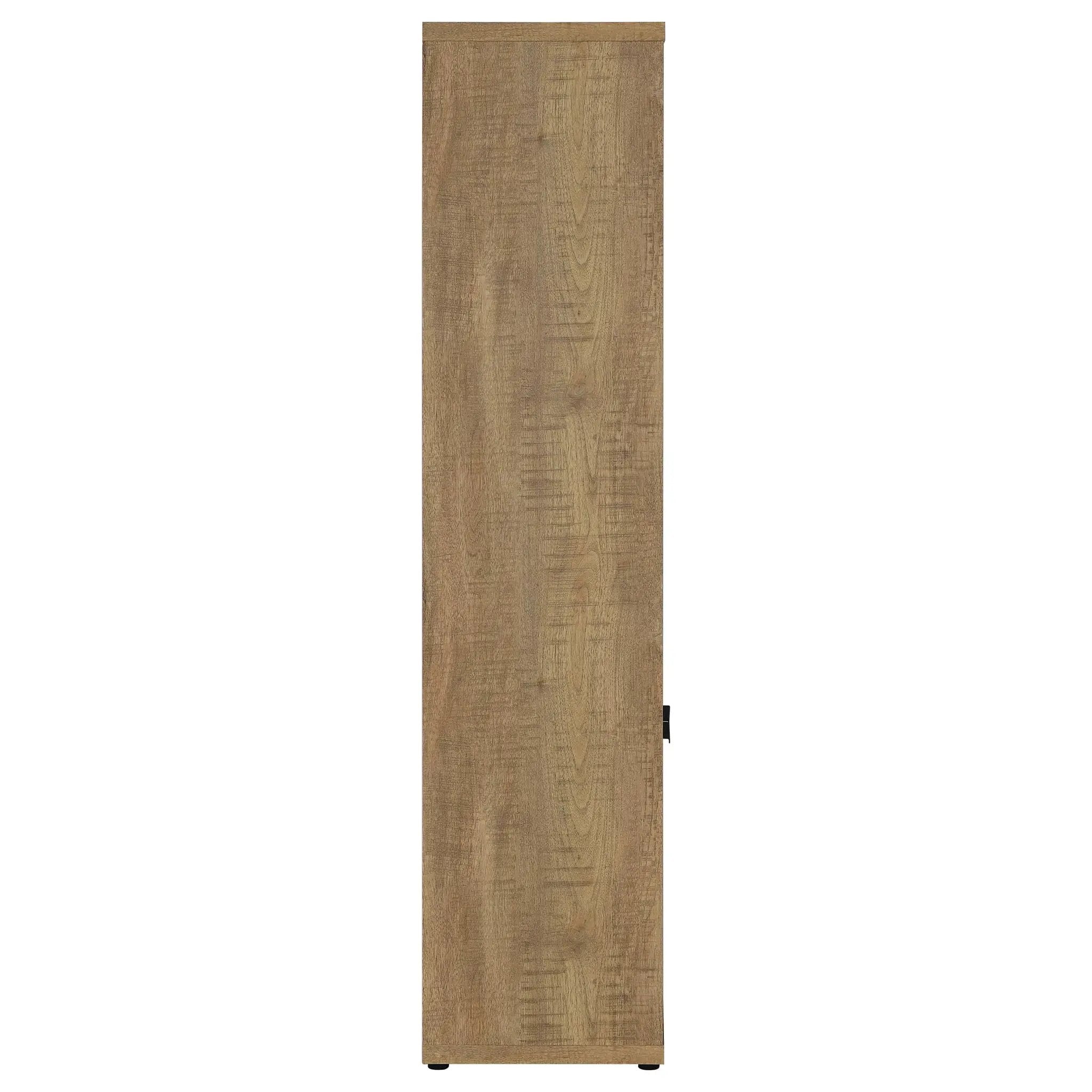 Noriega - 3 Shelf Media Tower With Open Shelves And Hidden Cabinet Storage - Mango Color by HouseOfZazla