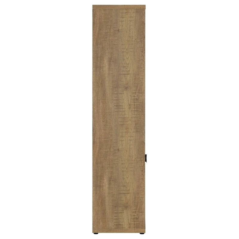 Noriega - 3 Shelf Media Tower With Open Shelves And Hidden Cabinet Storage - Mango Color by HouseOfZazla