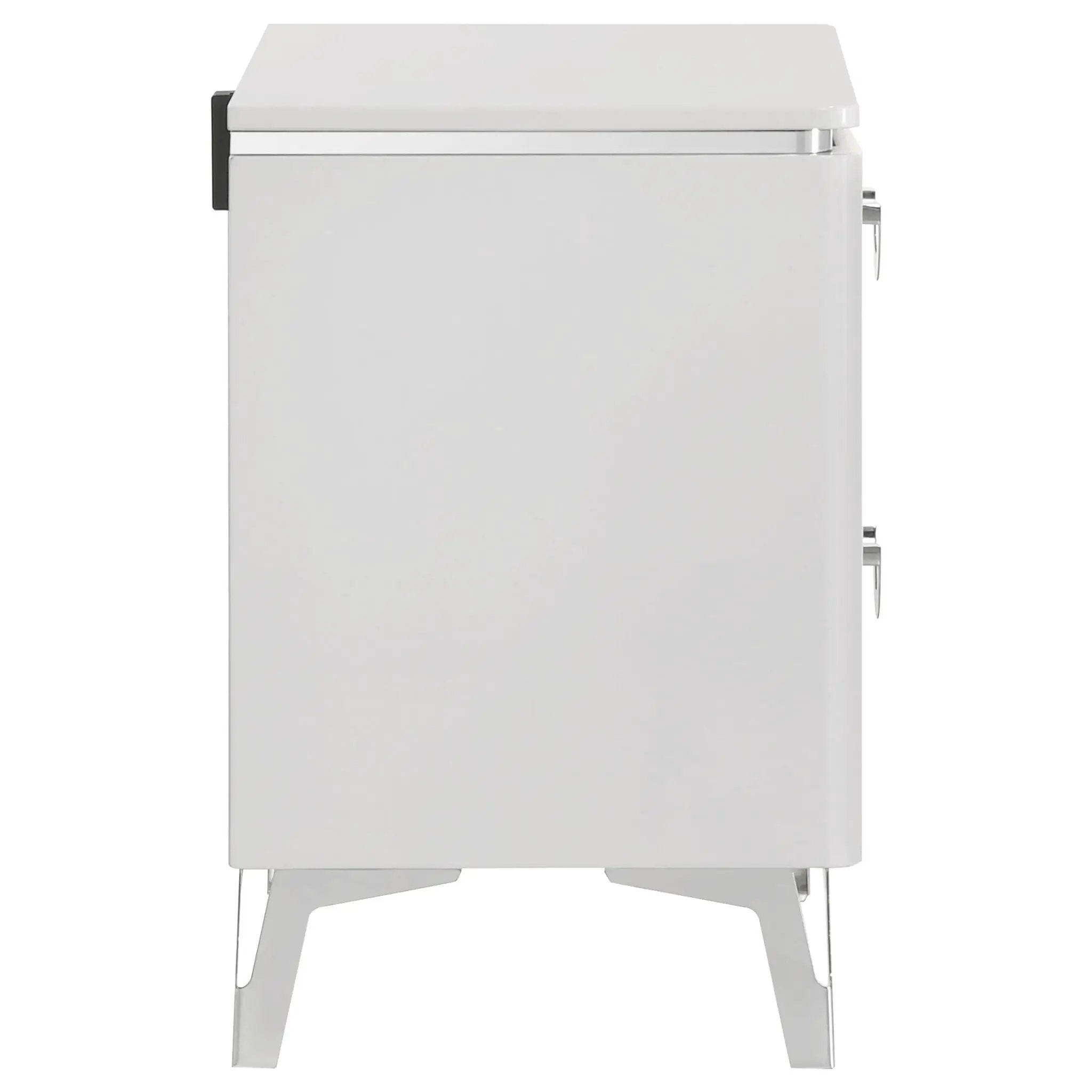 Cassia 2-drawer Nightstand Bedside Table White High Gloss by Unique Piece Furniture
