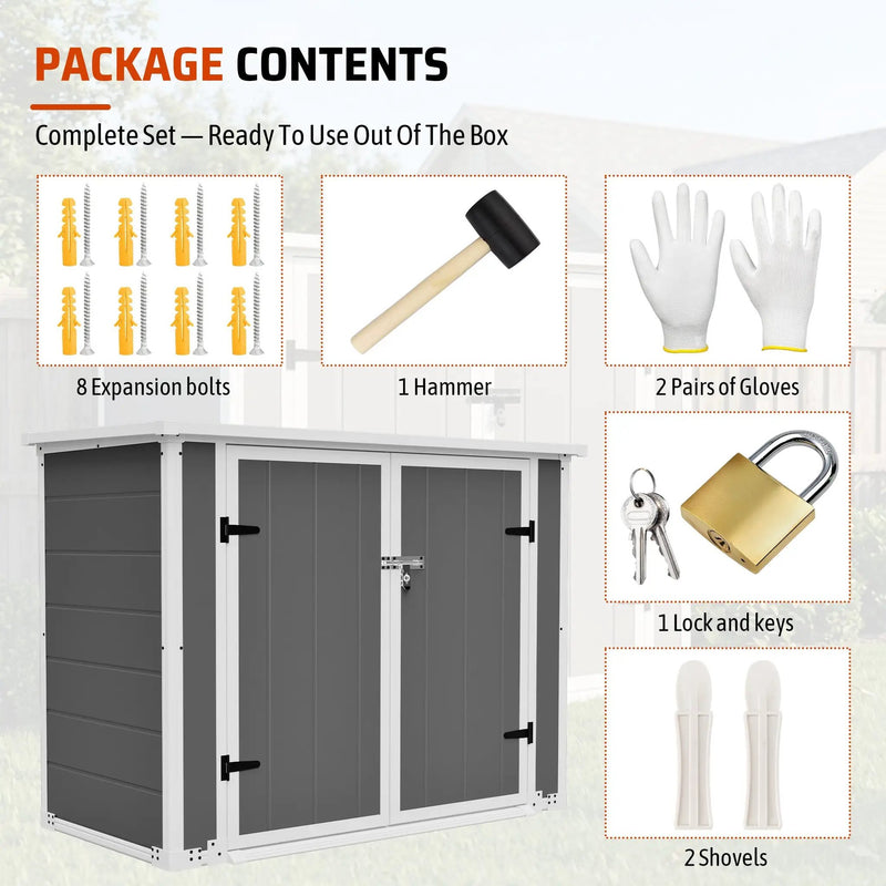 Horizontal Outdoor Storage Shed with Ramp & Hydraulic Lid by HouseOfZazla