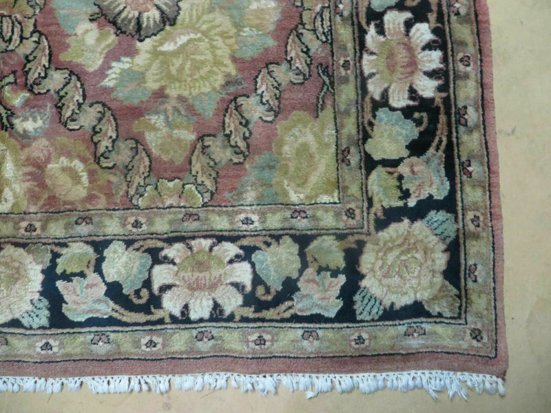 6' X 9' Handmade India Floral Oriental Wool Rug Carpet by Jewel Rugs