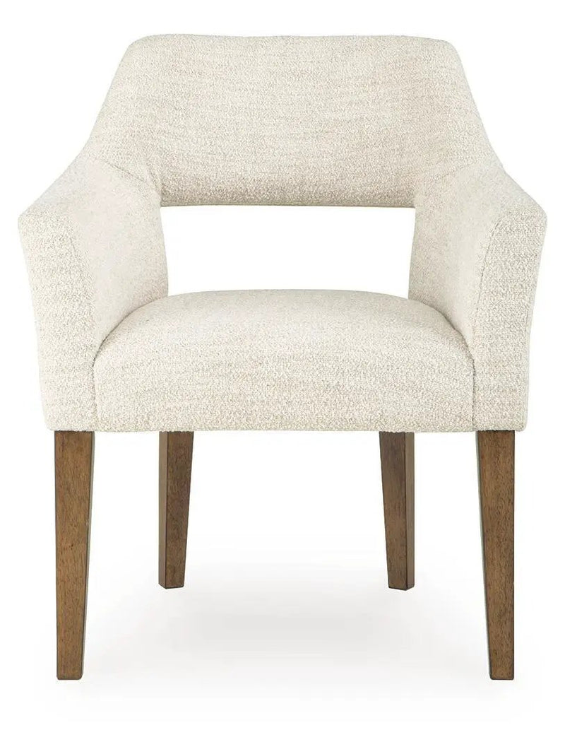 Marxmore - Dining Upholstered Arm Chair (Set of 2) - Beige / Brown by Unique Piece Furniture