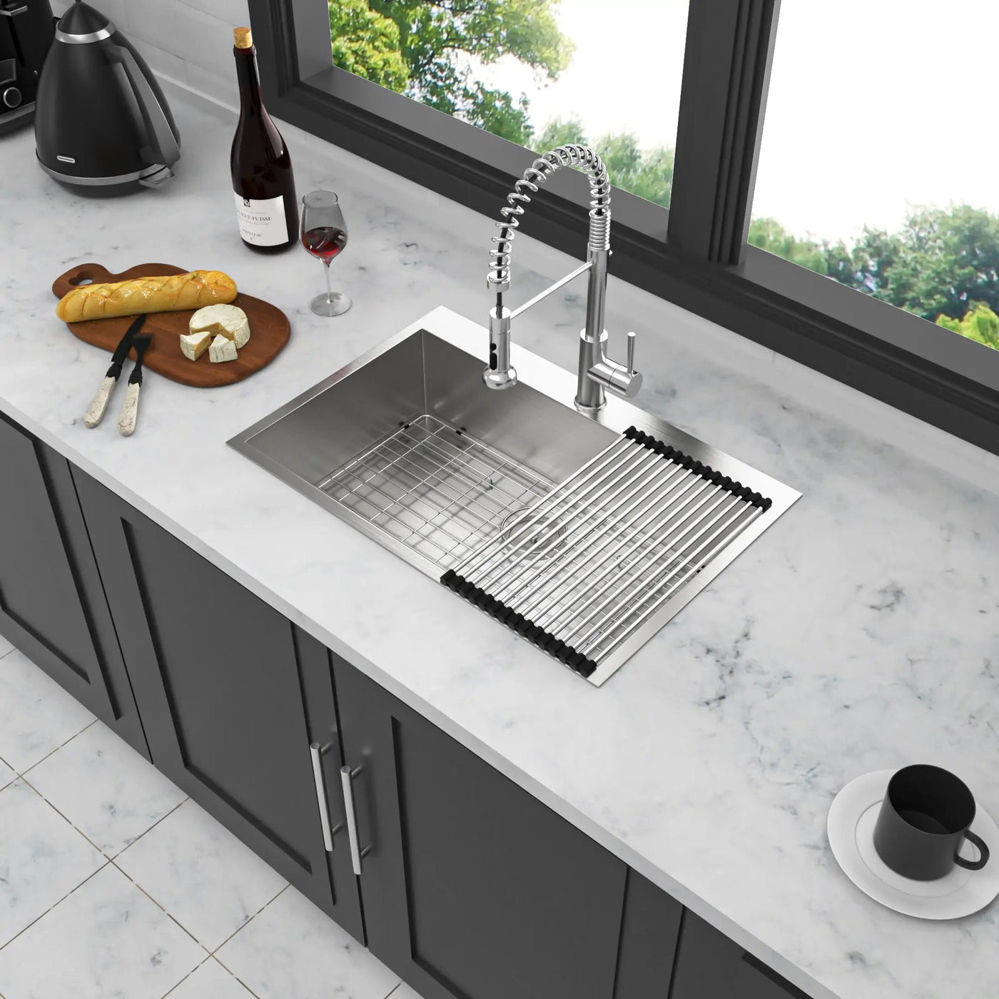 Stainless Steel Drop In Kitchen Sink, Topmount by HouseOfZazla