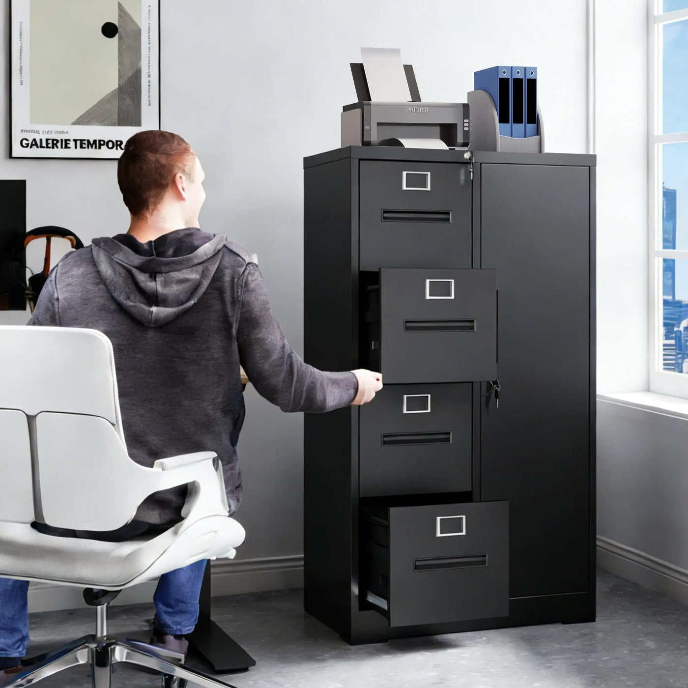Storage Vertical Filing Cabinet With Lock by HouseOfZazla