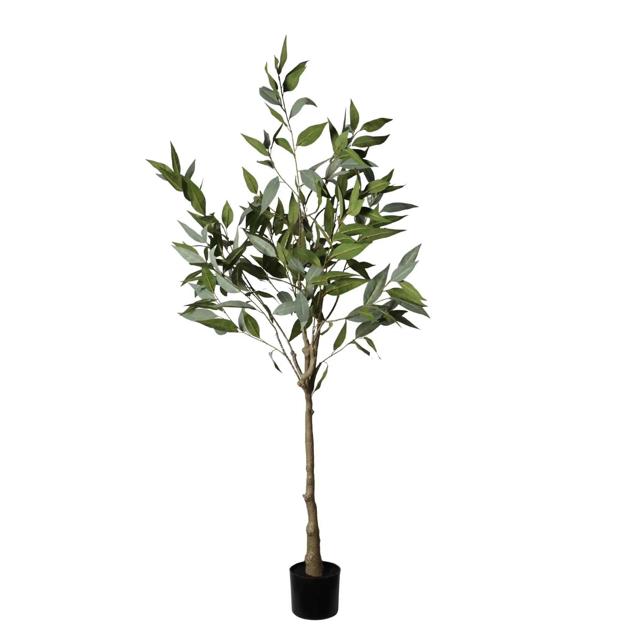 5Ft Realistic Artificial Eucalyptus Tree In Pot With Lush Leaves For Home Office Decor - Green Leaves by HouseOfZazla