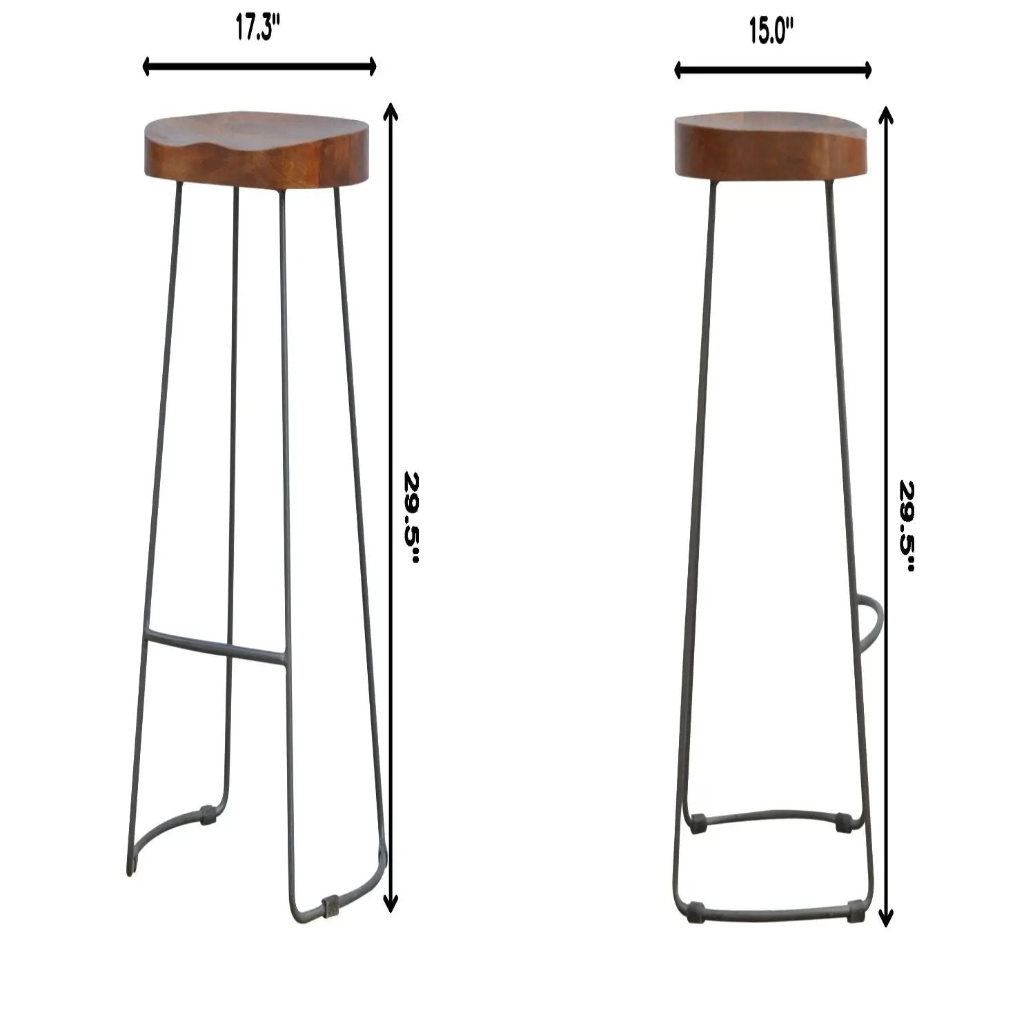Chunky Bar Stool - Chestnut by HouseOfZazla