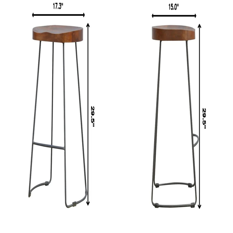 Chunky Bar Stool - Chestnut by HouseOfZazla