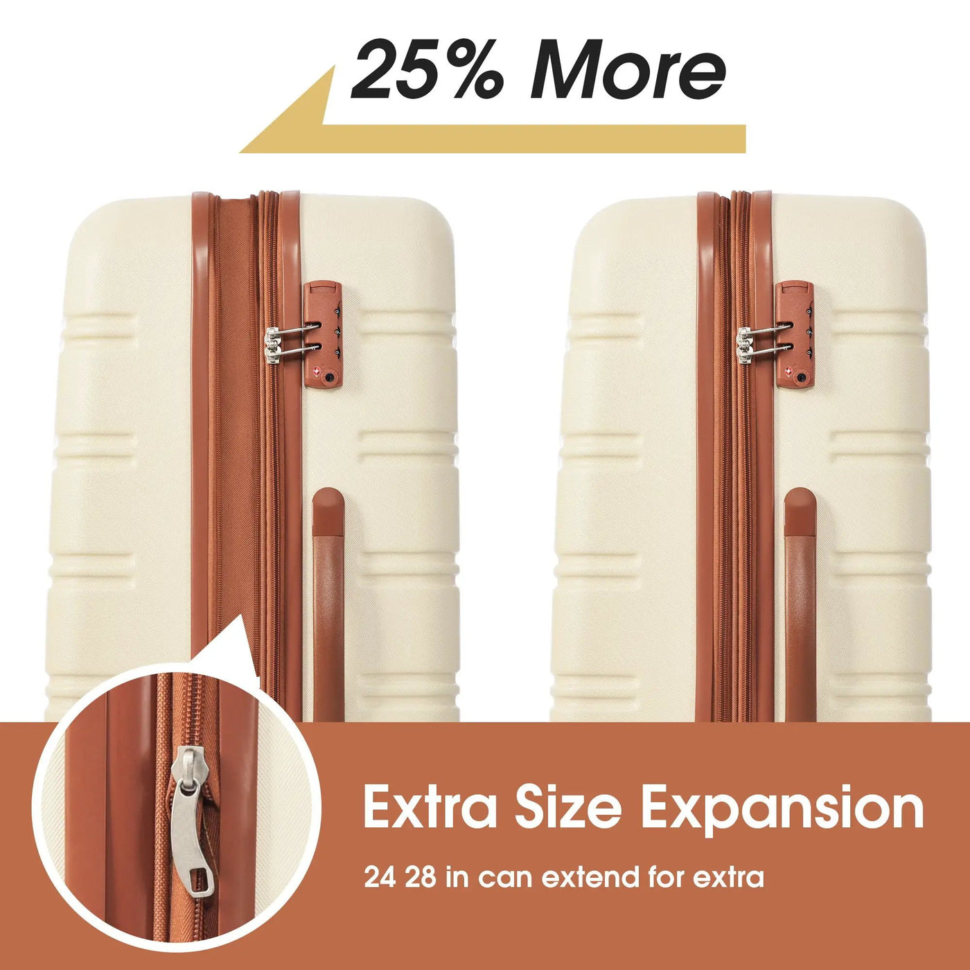 Hardshell Luggage Sets 2 Pieces + Bag Spinner Suitcase With Tsa Lock Lightweight 20" / 28" by HouseOfZazla