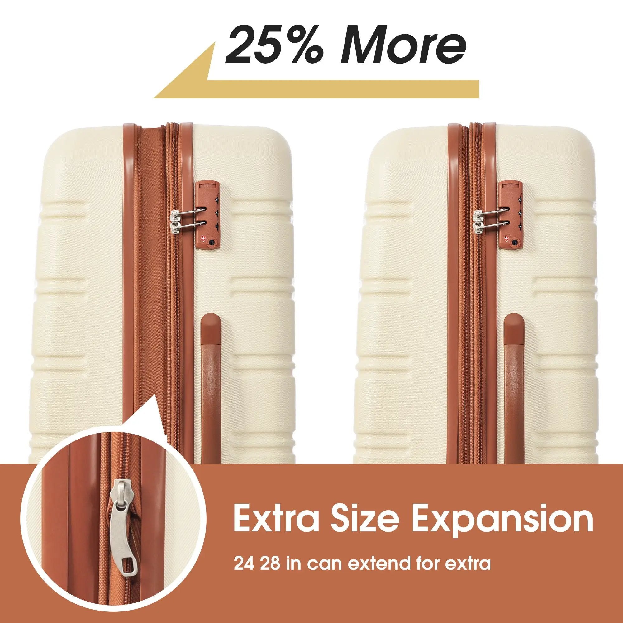Hardshell Luggage Sets 4 Pieces + Bag Spinner Suitcase With Tsa Lock Lightweight - 16" / 20" / 24" / 28" Luggages by HouseOfZazla