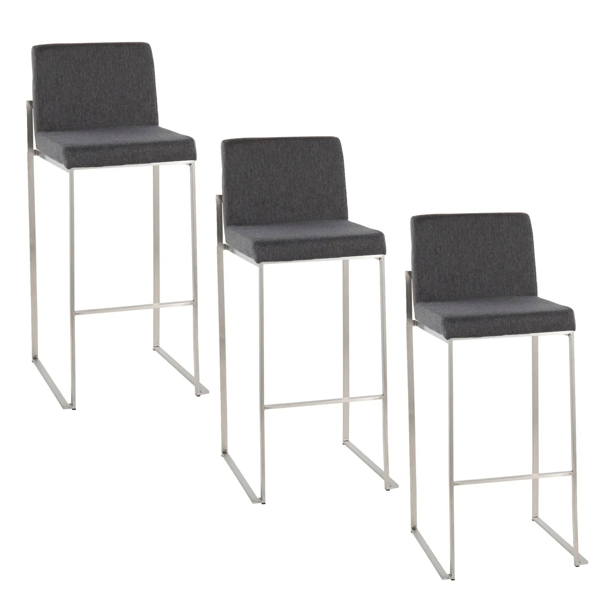 Fuji - Contemporary And Modern Elegance High Back Barstool by HouseOfZazla