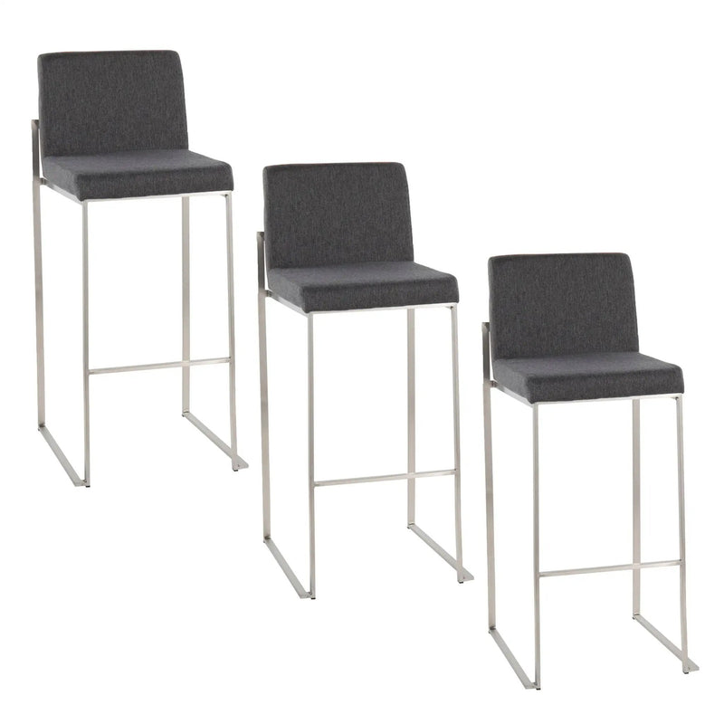 Fuji - Contemporary And Modern Elegance High Back Barstool by HouseOfZazla