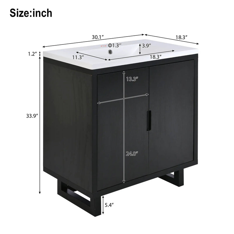 30" Bathroom Vanity Set with Sink by HouseOfZazla