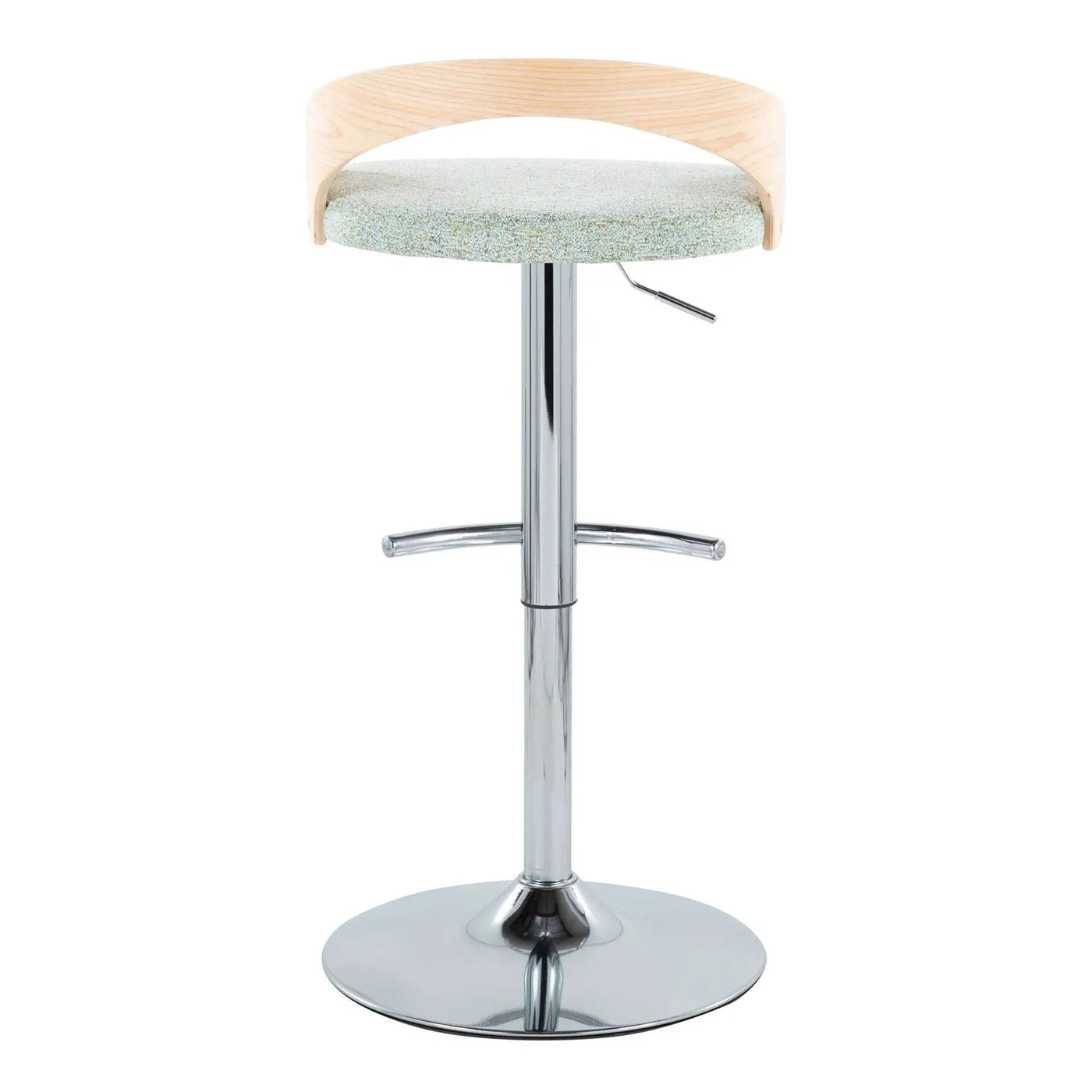Grotto - Contemporary Adjustable Barstool, Swivel With Rounded T Footrest (Set of 2) by HouseOfZazla