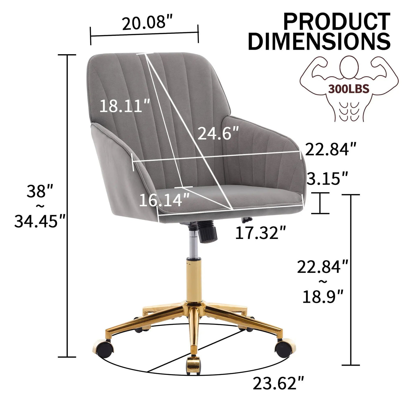 Adjustable Ergonomic Swivel Office Chair by HouseOfZazla