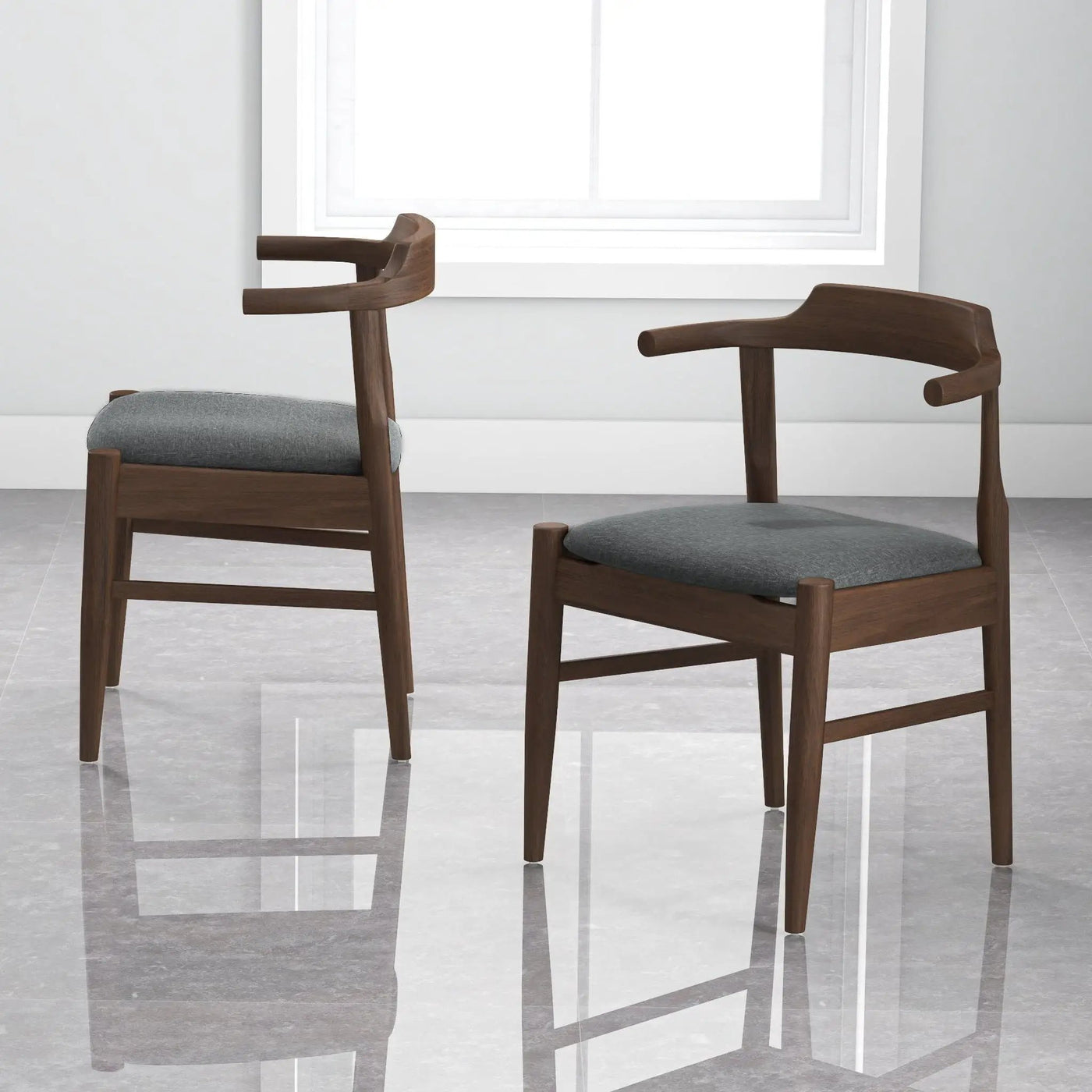 Leon - Mid-Century Modern Dining Chair (Set of 2) by HouseOfZazla