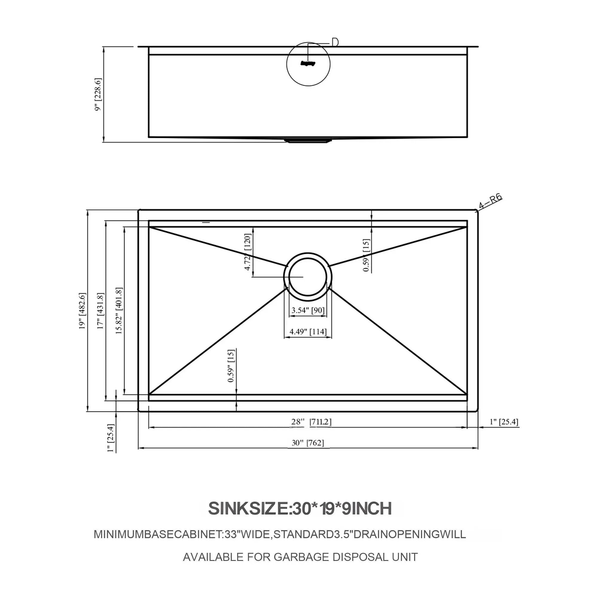 30" Undermount Kitchen Sink 16 Gauge Ledge Workstation - Brushed Nickel by HouseOfZazla