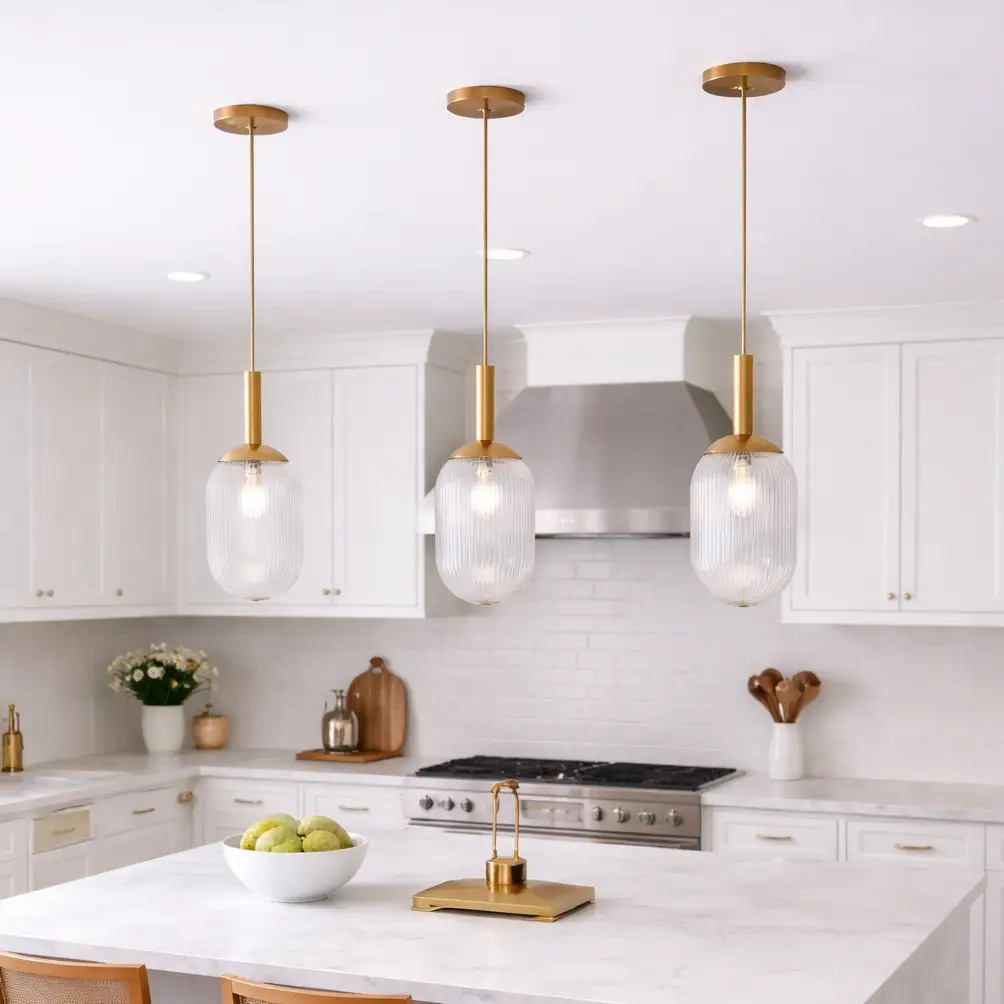 Modern Style Pendant Lamp - Bronze and Clear by HouseOfZazla
