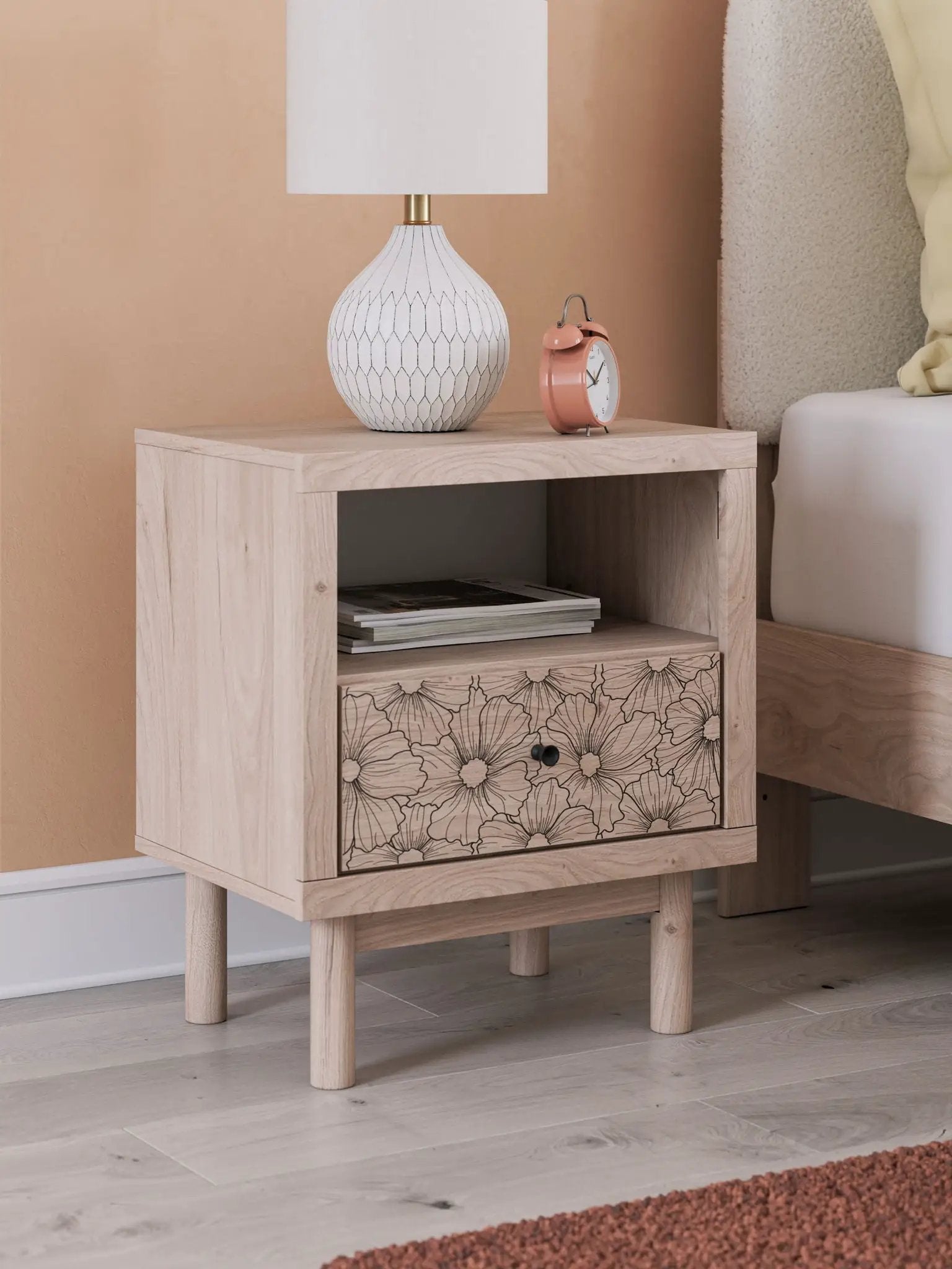 Arloster - One Drawer Night Stand - Tan by Unique Piece Furniture