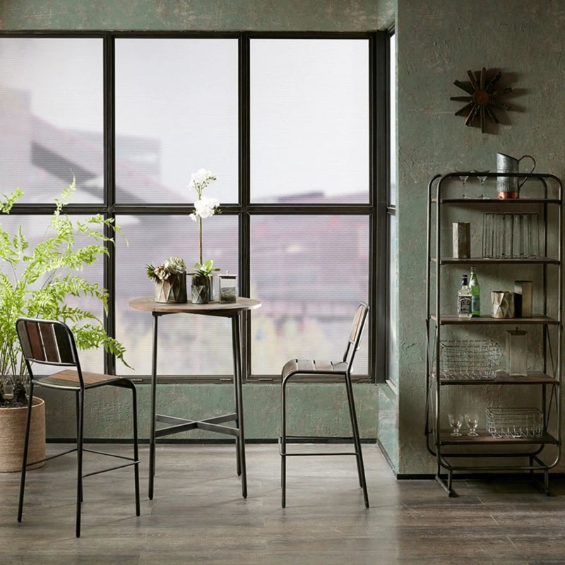 Renu - Round Bar Table With Industrial Charm - Light Brown by Unique Piece Furniture