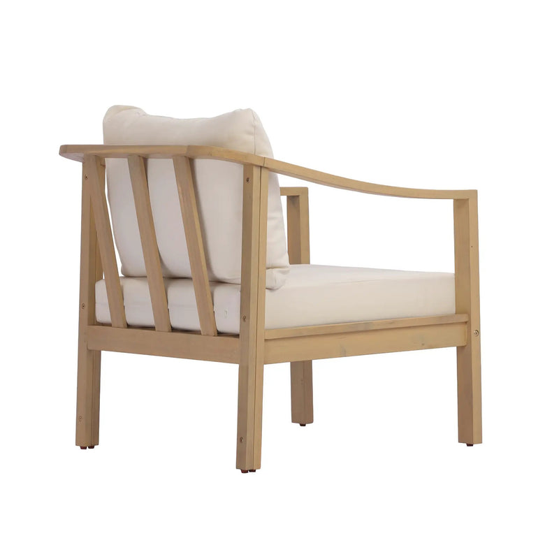 Acacia Wood Patio Furniture Club Chair Set of 2 by HouseOfZazla
