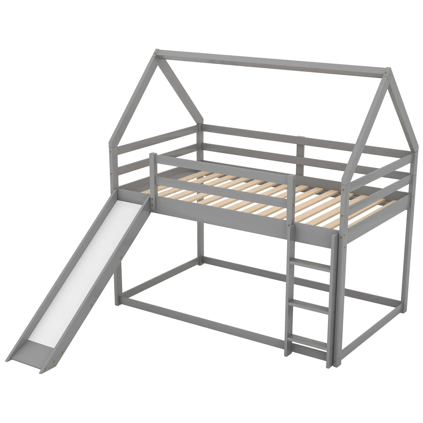 House Shape Bunk Bed With Slide And Ladder by HouseOfZazla