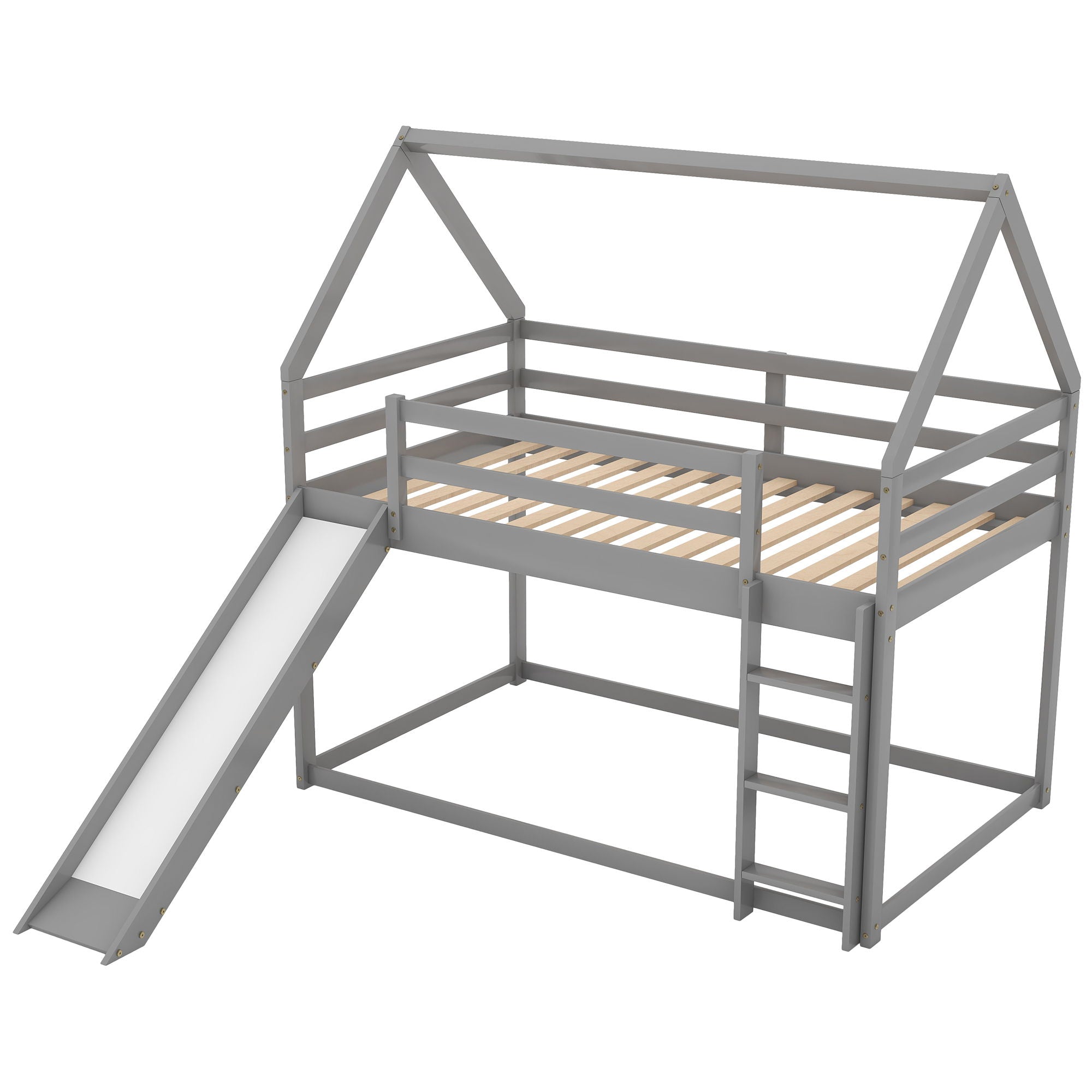 House Shape Bunk Bed With Slide And Ladder by HouseOfZazla