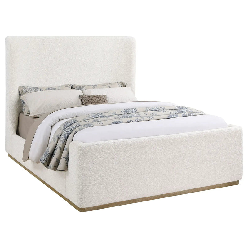 Vindra - Queen Sleigh Bed - Cream by HouseOfZazla