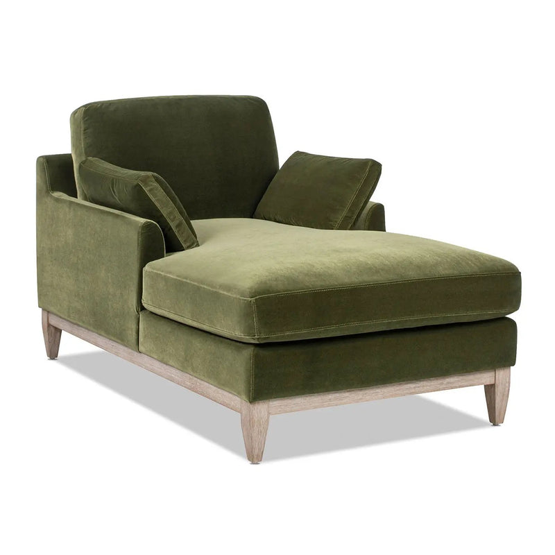 Pasadena - Modern Farmhouse Chaise Lounge Chair - Olive Green by HouseOfZazla