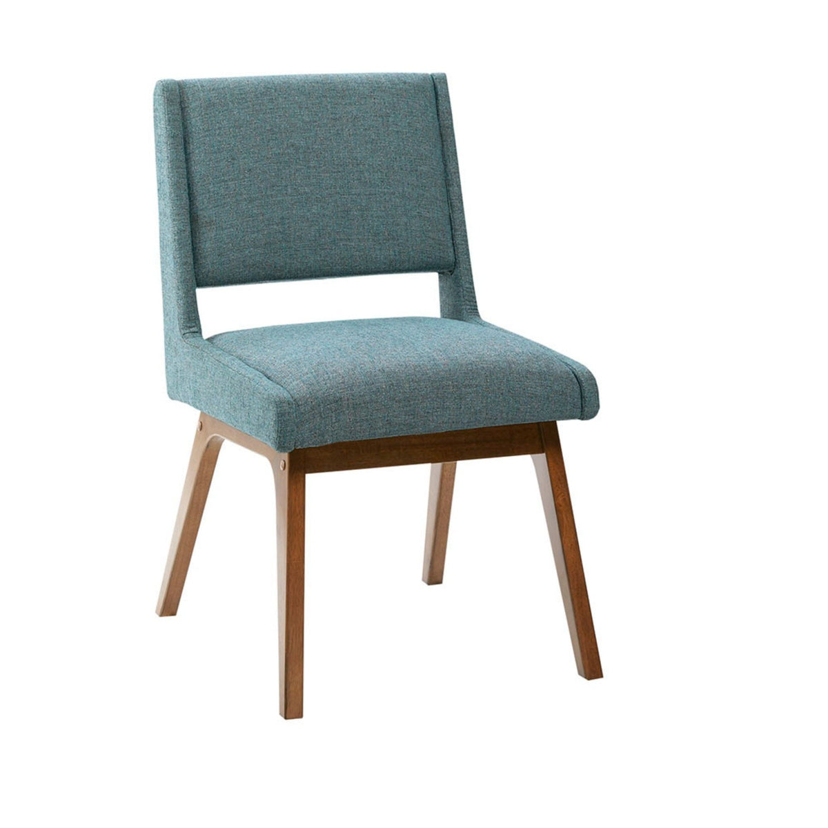 Blue Upholstered Dining Chair Set with Retro Design - Set of 2, photo 2 of 8