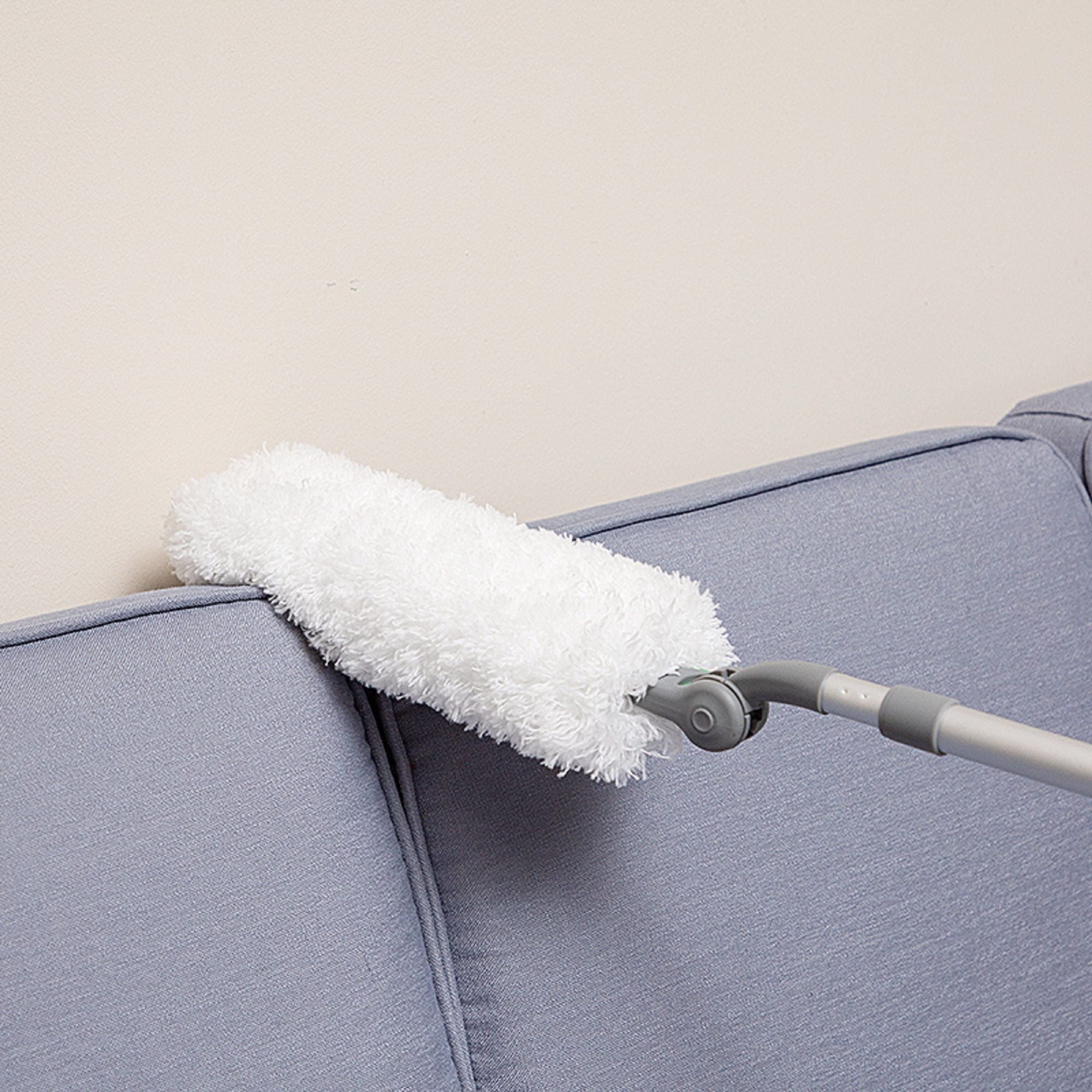 Long Handle Duster With Extension Bar, Home Dust Collector - White by HouseOfZazla