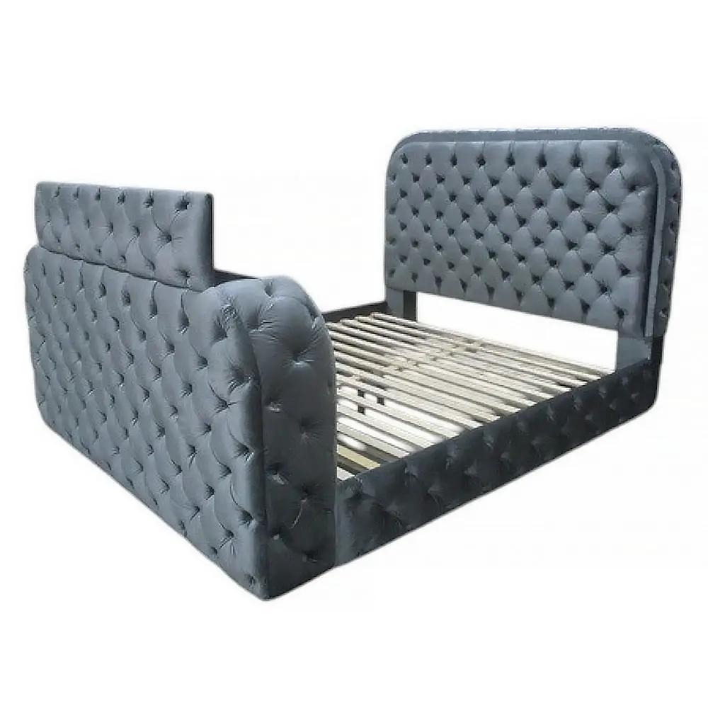 Kana - Bed With LED, Fireplace & TV Stand by Unique Piece Furniture