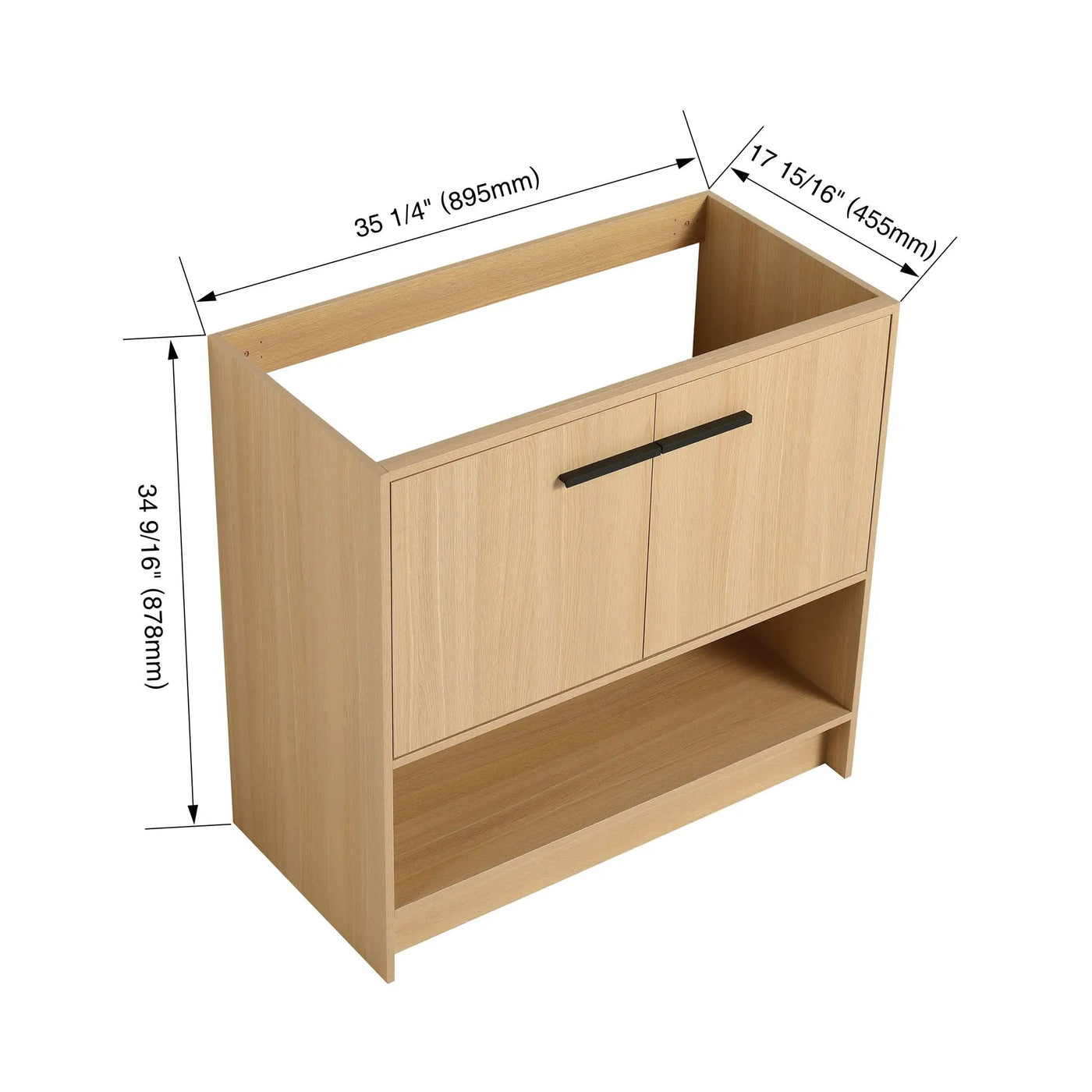 Modern Freestanding Bathroom Vanity With 2 Doors by HouseOfZazla