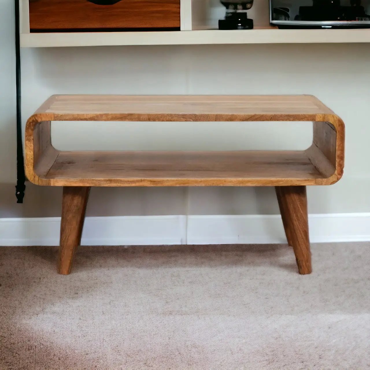 Solid Wood Media Unit, Open Slot, Oak-ish by HouseOfZazla
