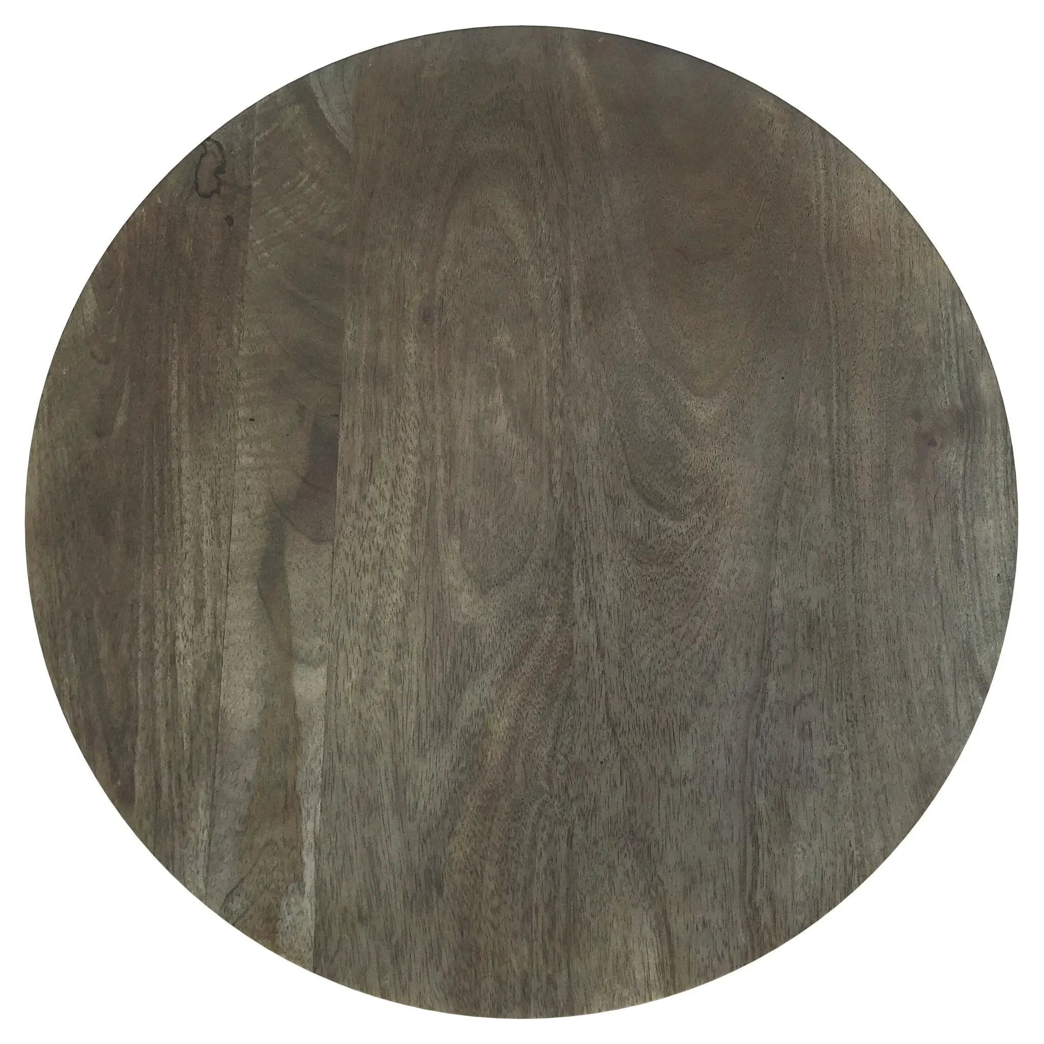 Kinkaid Round Solid Mango Wood End Table Brown by Unique Piece Furniture