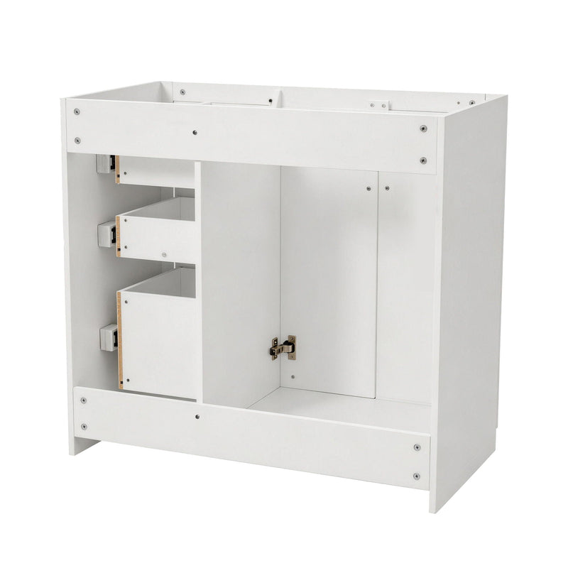 Retro Style Bathroom Vanity, 3 Drawers & Soft Closing Doors by HouseOfZazla