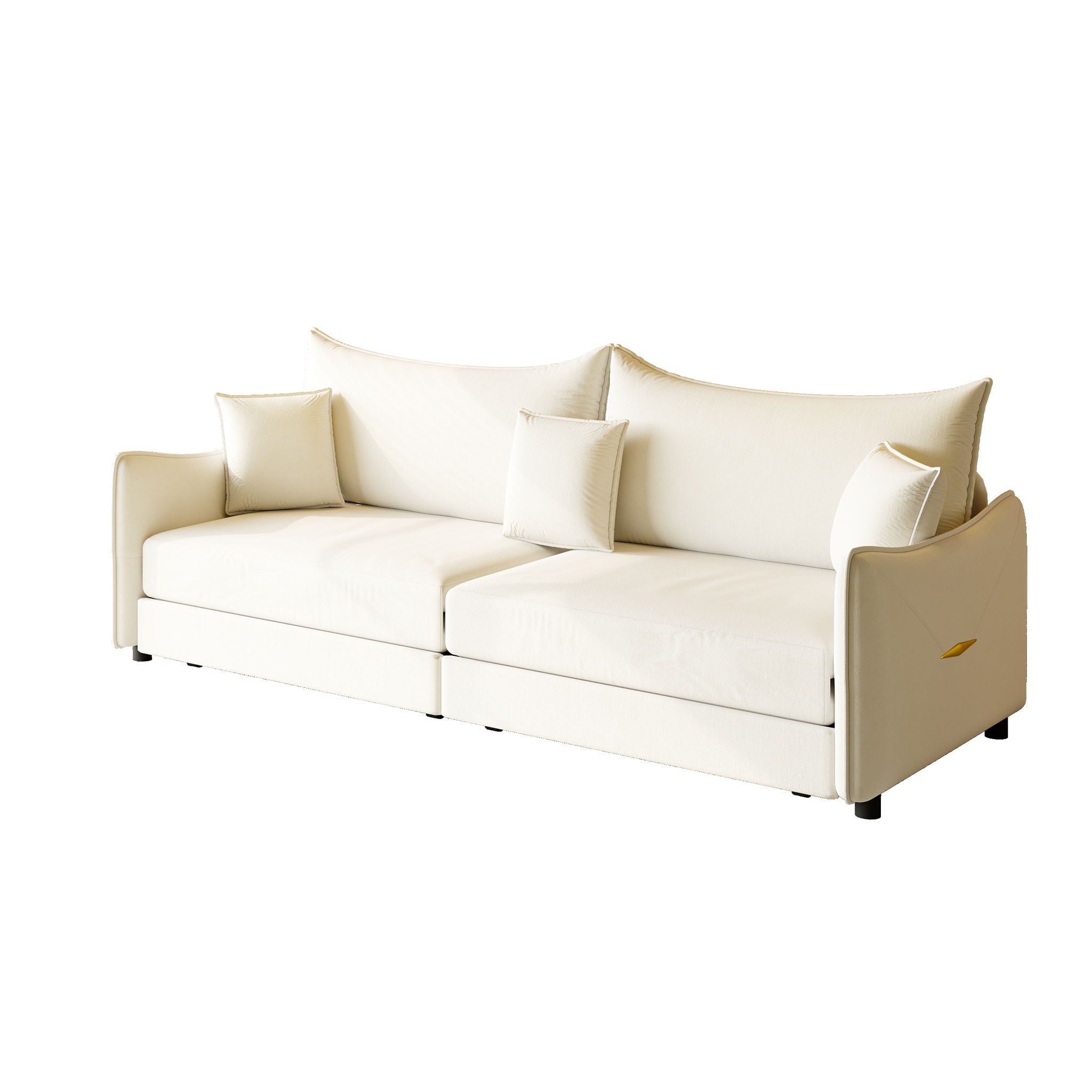 King Pull Out Sofa Bed, 3-In-1 Convertible Bed With 3 Pillows by HouseOfZazla