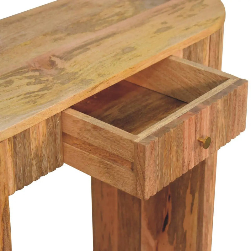 Solid Wood Soba Straight Console Table, 1-Drawer by HouseOfZazla