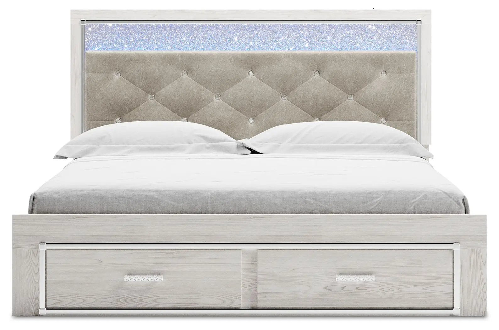 Altyra - King Upholstered Storage Bed - White by Unique Piece Furniture