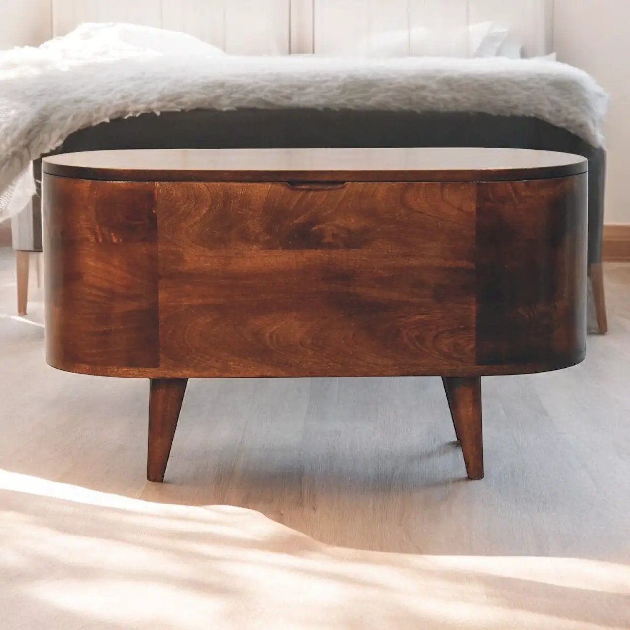 Rounded Lid Up Blanket Box by Unique Piece Furniture