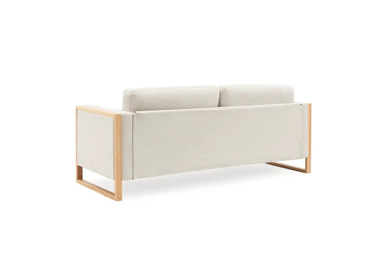 Modern 3-Seater Sofa With Solid Wood Legs by HouseOfZazla