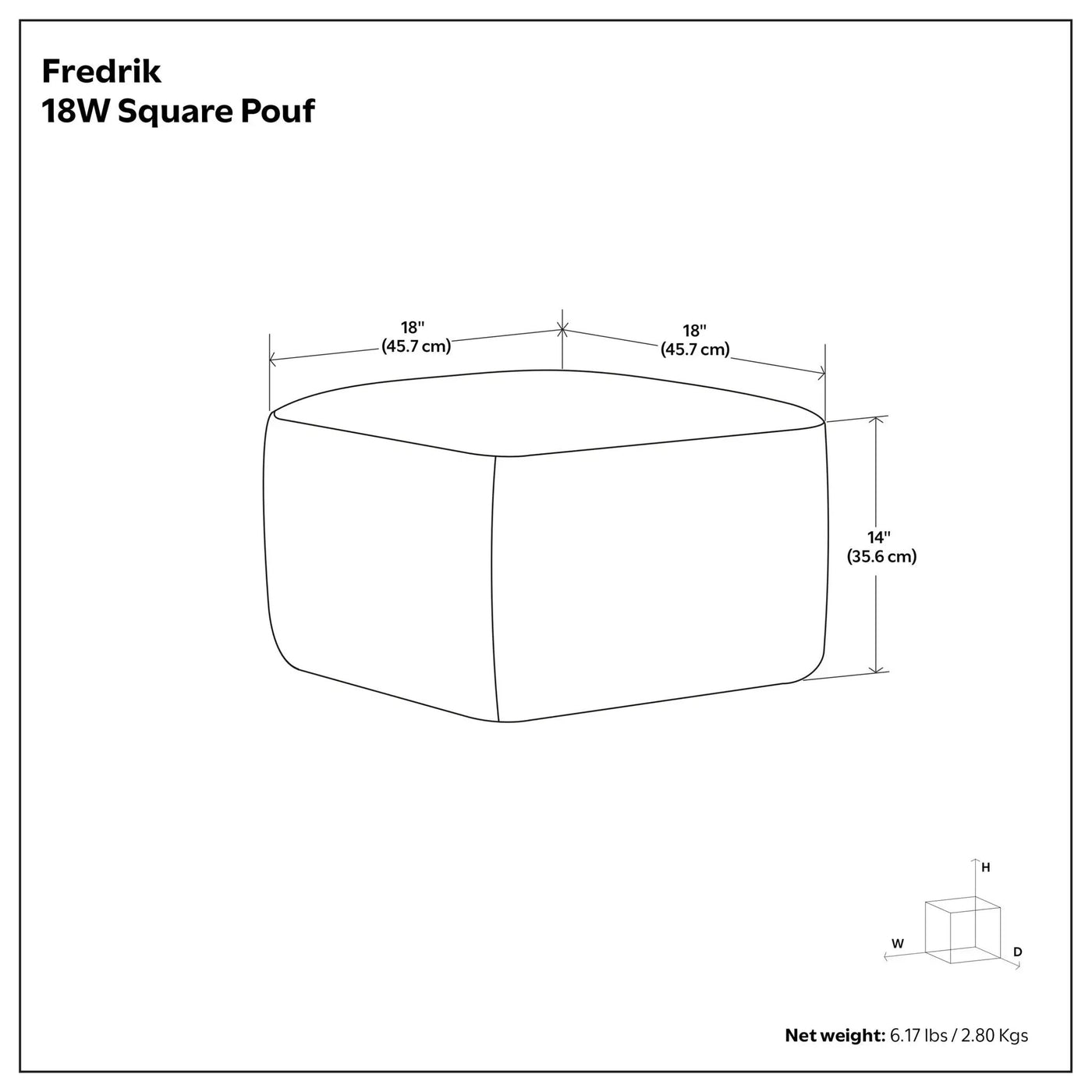 Fredrik - Handcrafted Square Pouf by HouseOfZazla