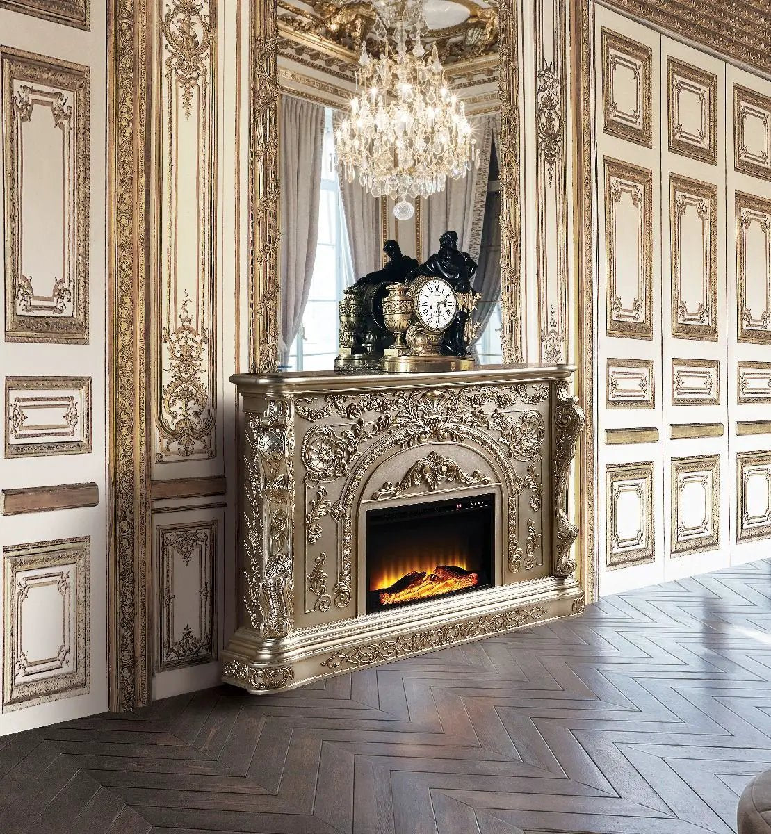 Danae - Fireplace - Antique Silver – Stonetiledepot