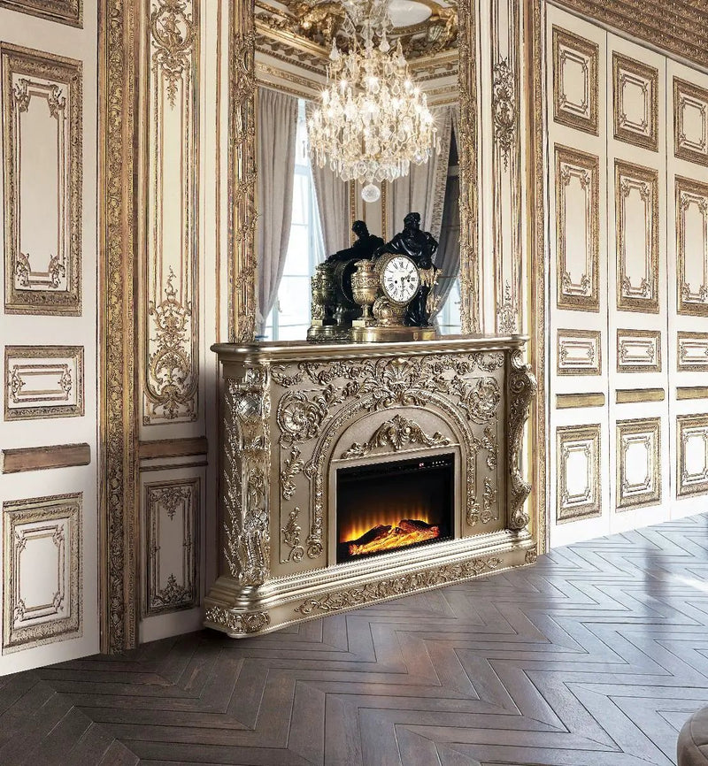 Danae - Fireplace - Antique Silver by Unique Piece Furniture