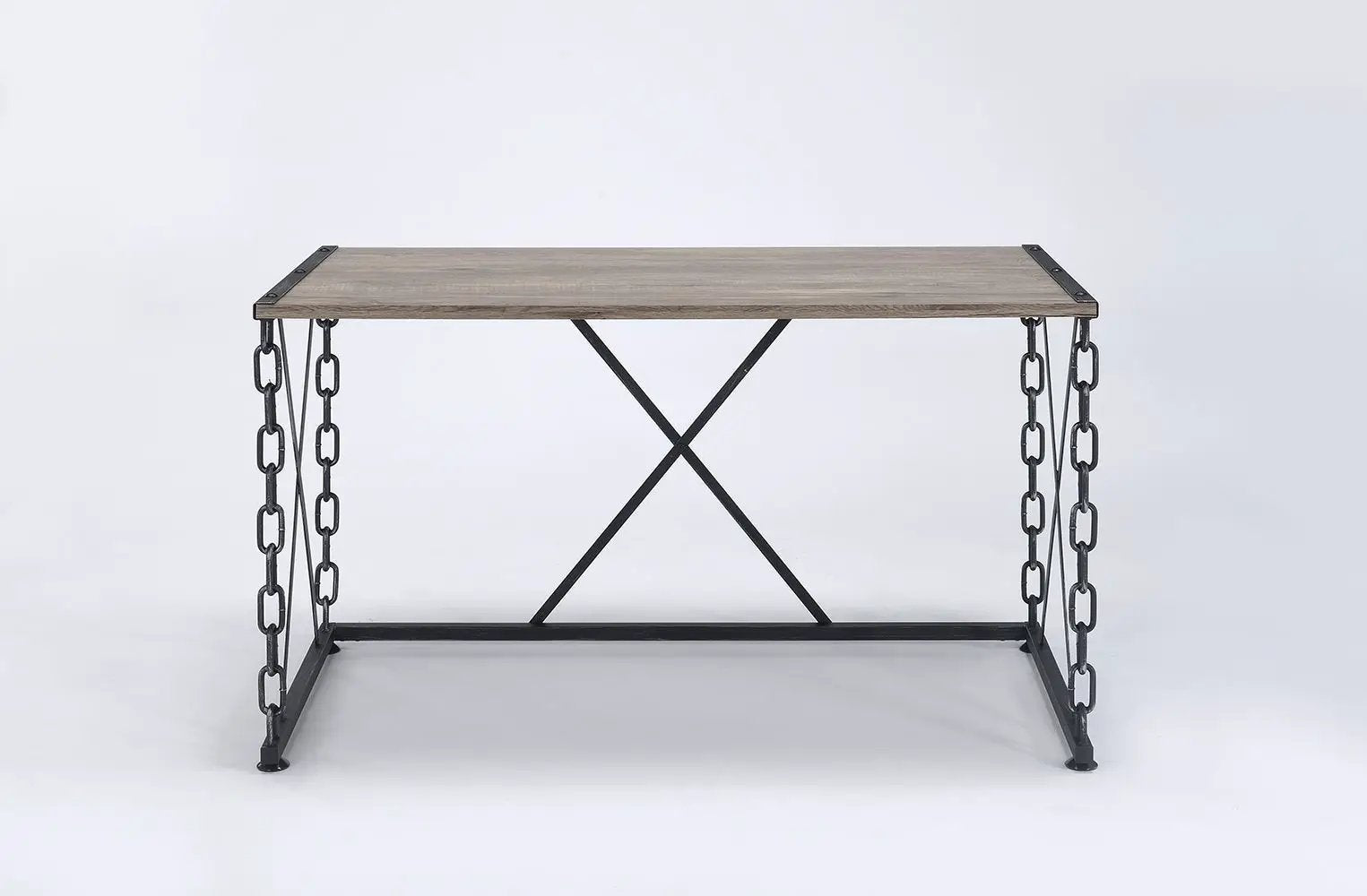 Jodie - Console Table (Same 92248) - Rustic Oak & Antique Black by Unique Piece Furniture