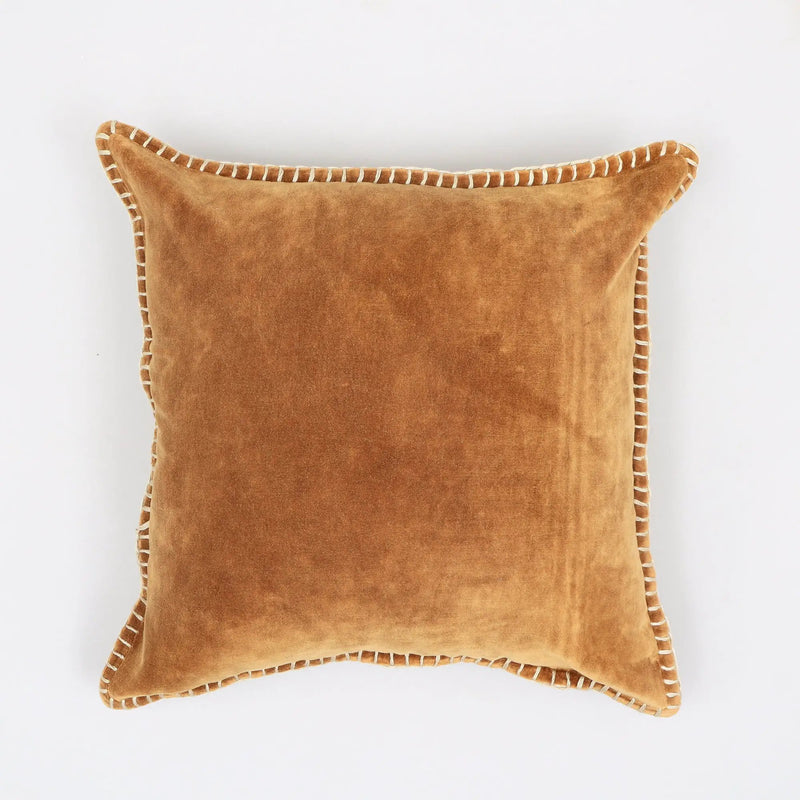 Olivia Stonewashed Velvet Pillow – 19" Square by HouseOfZazla