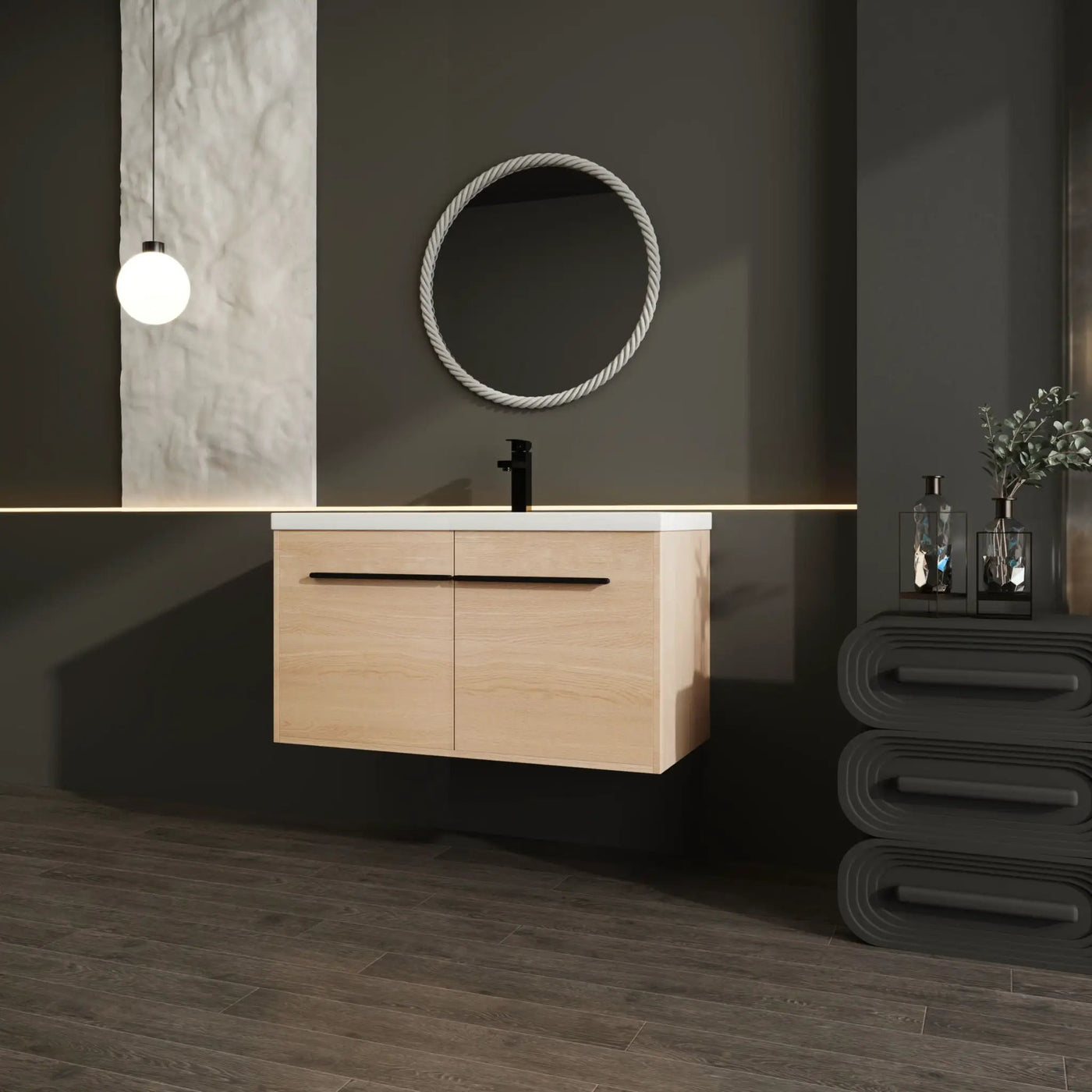 Bathroom Vanity Set With Resin Countertop Sink, 2 Doors by HouseOfZazla