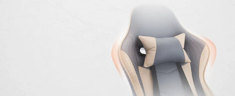 Gaming Chair with Footrest and Massage Lumbar Support by HouseOfZazla