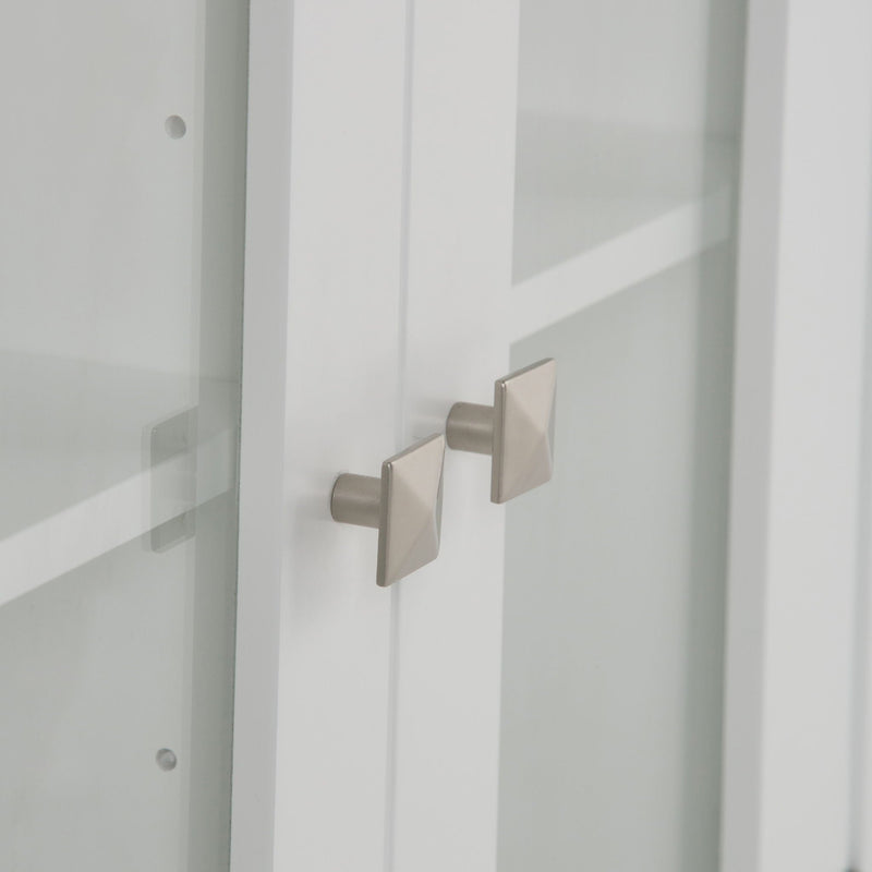 Double Door Wall Cabinet with Adjustable Shelves - Pure White, photo 3 of 9