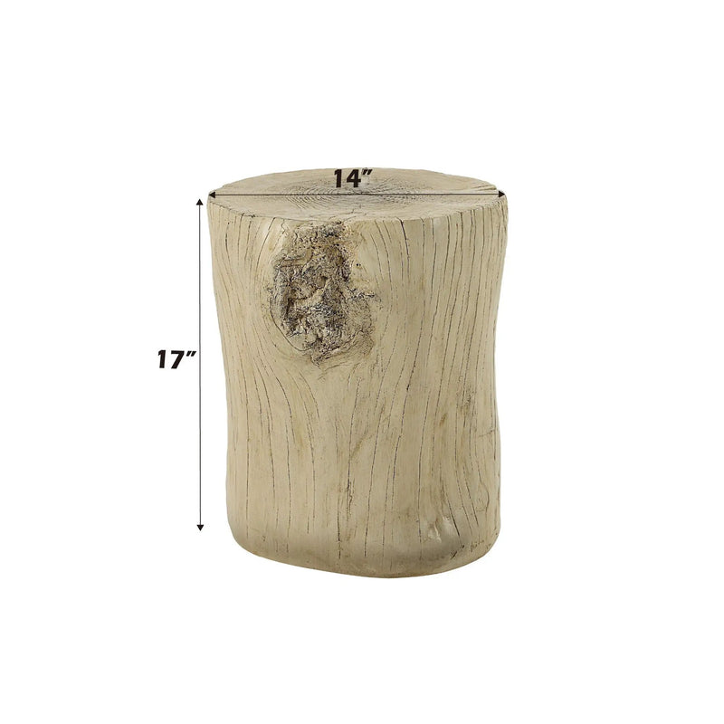 Gene Fiber Concrete Accent Table - Brown by HouseOfZazla